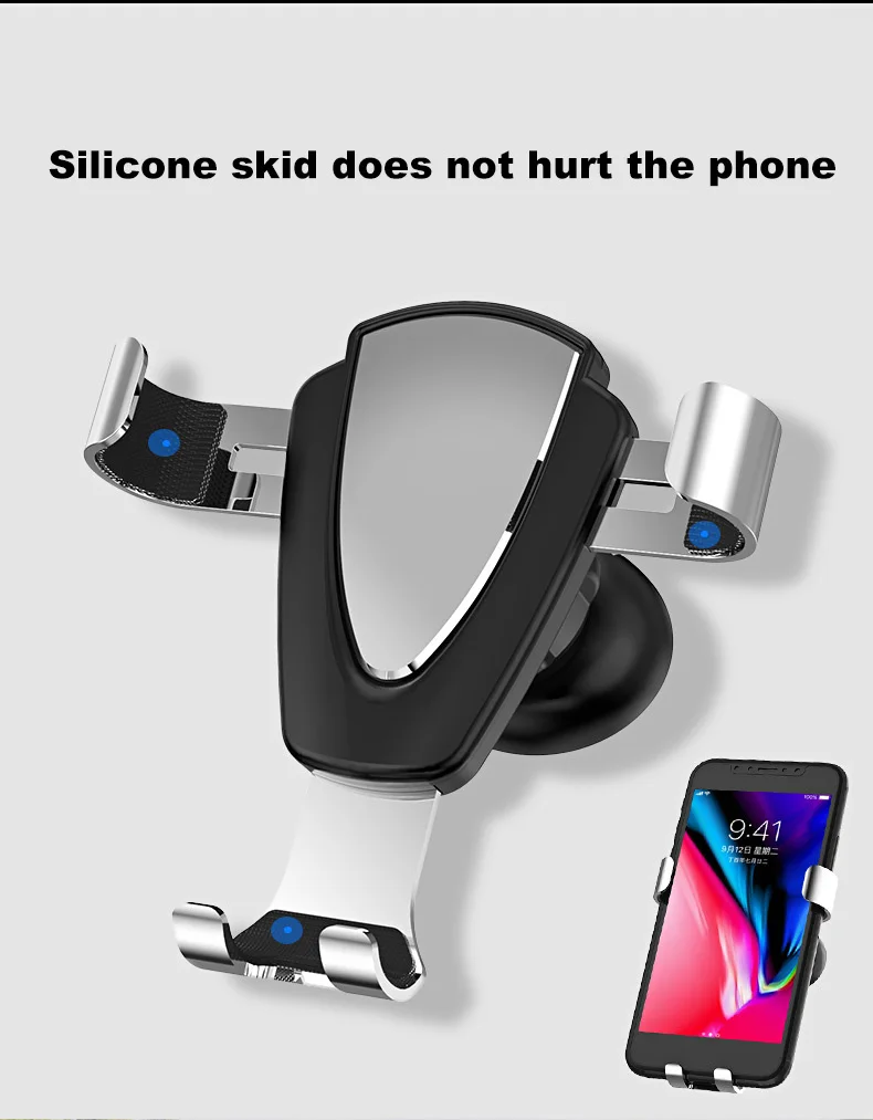 Универсальный автомобильный держатель для телефона для iPhone X, XR, XS, samsung, S9, крепление на вентиляционное отверстие, подставка, Кронштейн для мобильного телефона, поддержка в автомобиле