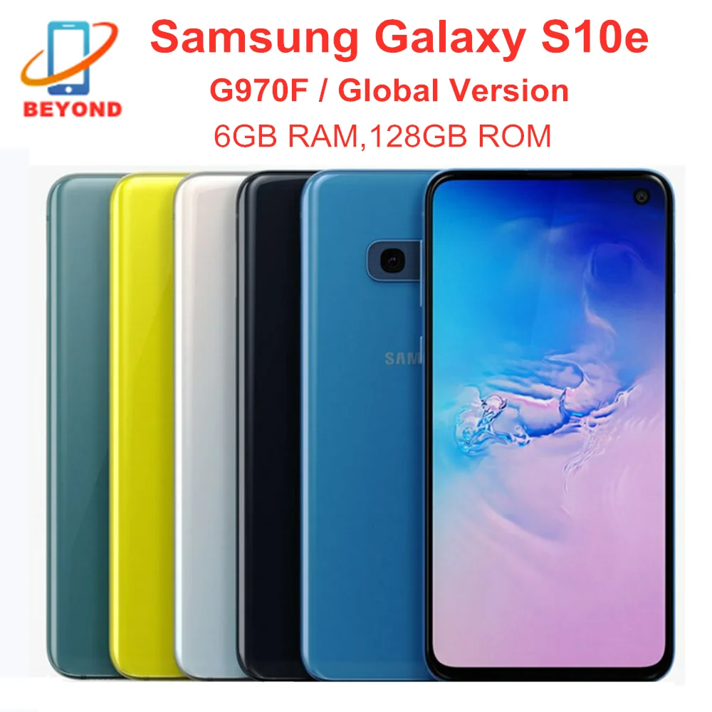 Samsung-Smartphone s10e g970fロック解除,グローバルバージョン,6GB RAM,128GB  ROM,オクタコア,5.8インチ画面,NFC,指紋認識,オリジナル