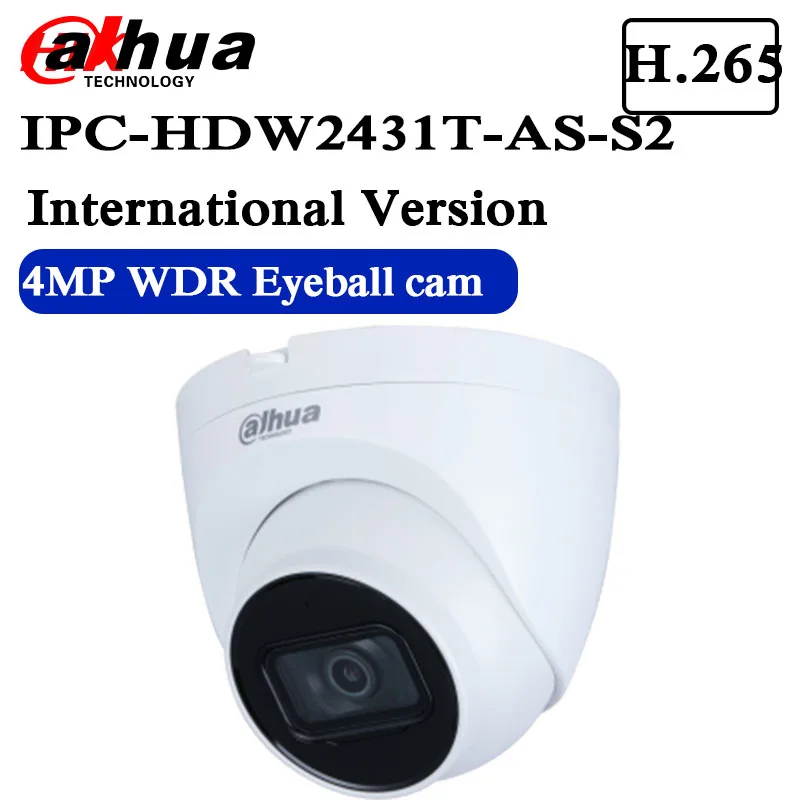 

Free Shipping DAHUA 4MP WDR IR Eyeball Network Camera IPC-HDW2431T-AS-S2