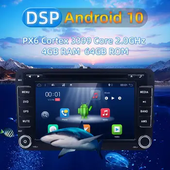 

Auto Car Multimedia player Android 10.0 GPS 2 Din Car Radio Audio Auto For Volkswagen POLO PASSAT Golf Tiguan Touran DSP 4G+64G