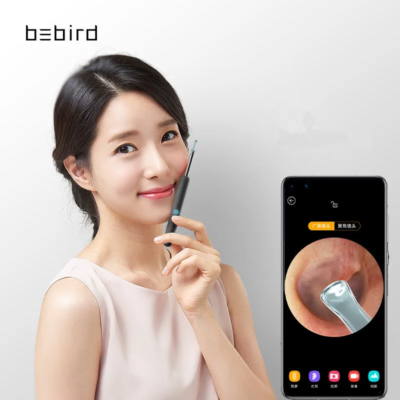 Bebird R1 Wireless Intelligent Visual Ear Stick Ear Picker 300W High Precision Endoscope Mini Camera Otoscope Borescope