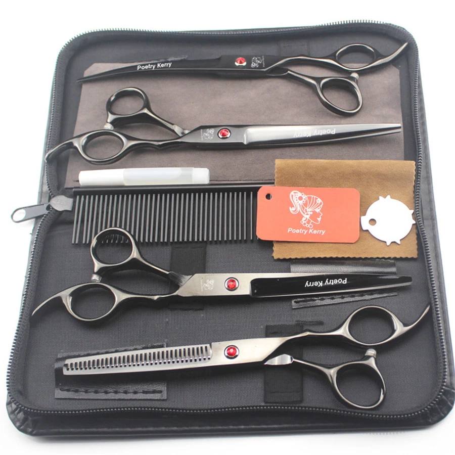 Professional Pet Grooming Scissors set 7 inch Straight ...