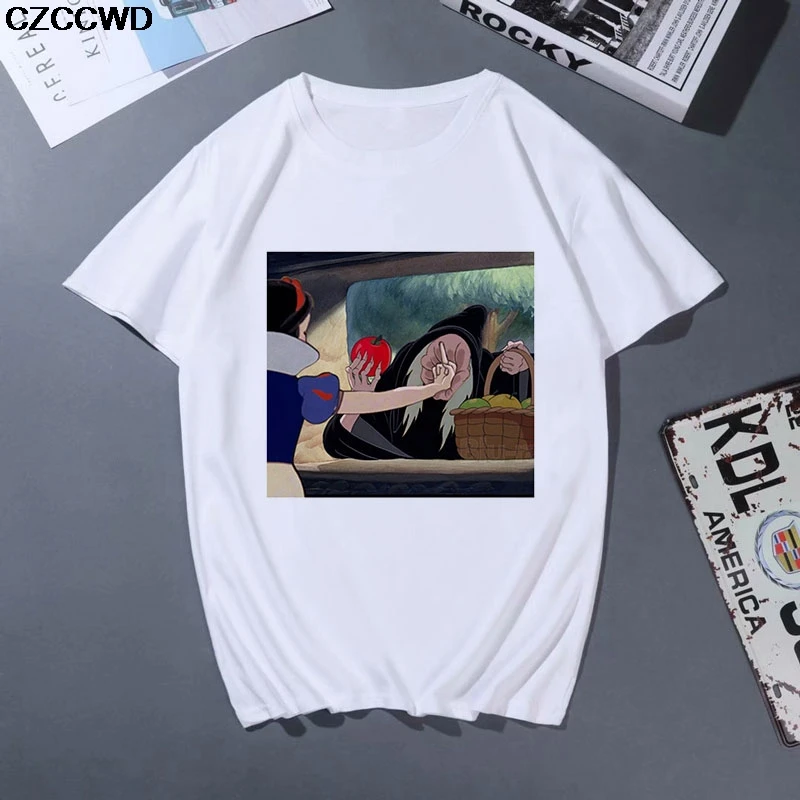 Poleras Mujer De Moda тонкая футболка Harajuku модная принцесса забавная пародия Футболка женская хипстерская Эстетическая женская футболка Топ Poleras Mujer De Moda тонкая футболка Harajuku модная принцесса забавная пародия Футболка женская хипстерская Эстетическая женская футболка Топ