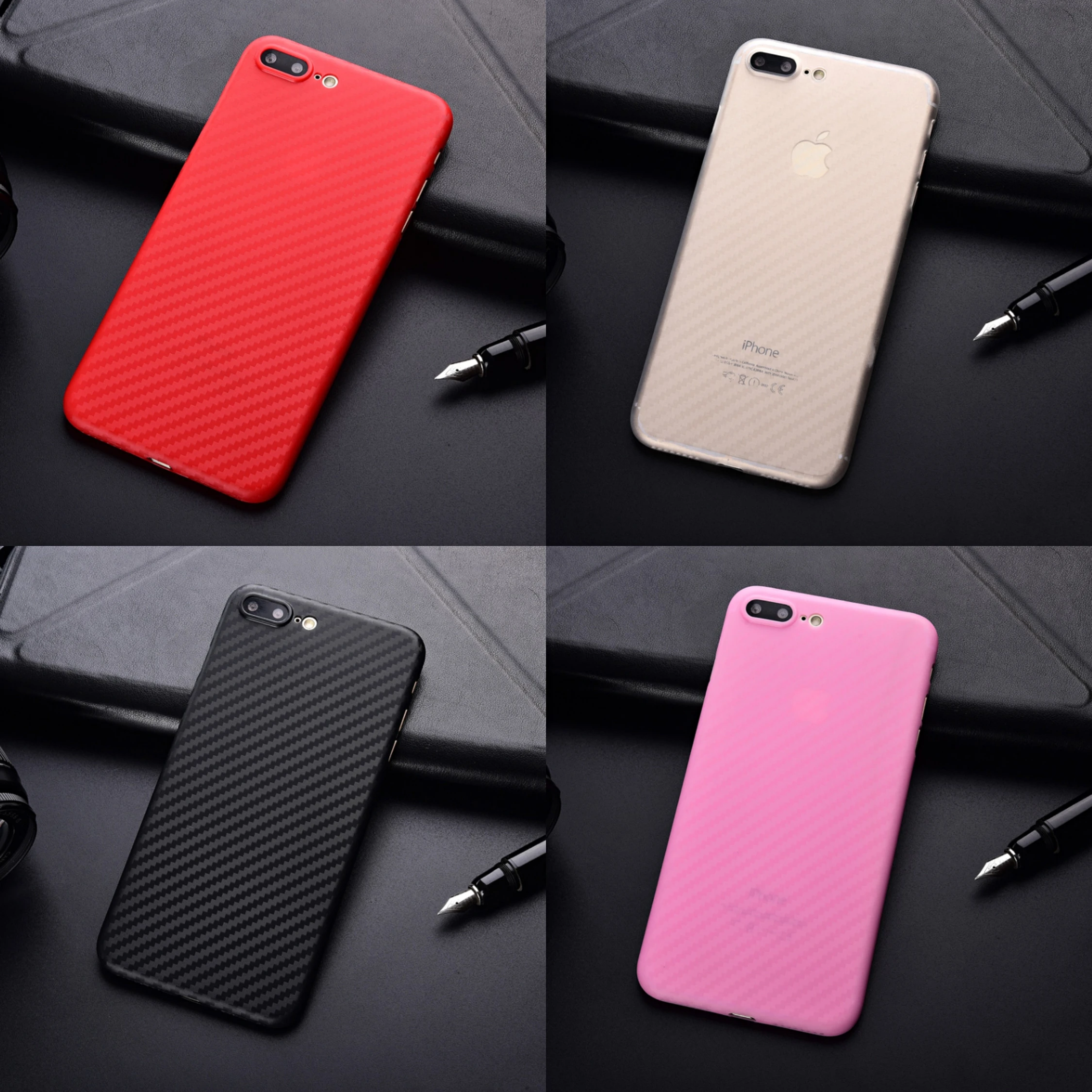 Роскошный мягкий чехол из углеродного волокна для мобильного телефона iPhone X XR XS Max