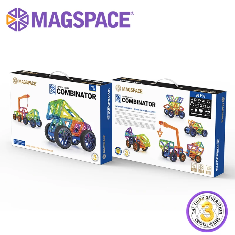 Магнитный конструктор MAGSPACE большого размера, набор для строительства, модель и строительные игрушки, магнитные блоки, развивающие игрушки для детей