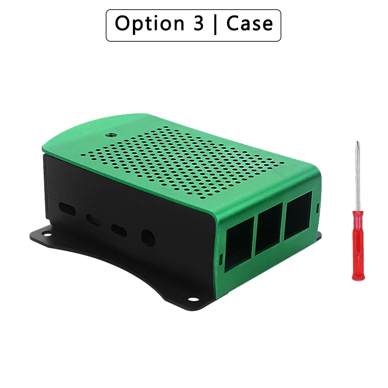Raspberry Pi 4 Алюминиевый сплав чехол Metel Box с подвесным кронштейном поддержка вентилятора охлаждения отвертка для Raspberry Pi 4 Модель B - Цвет: With Fan