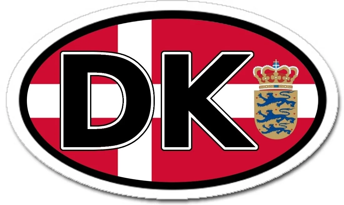 Для Дании DK Датский флаг наклейка на бампер овальной формы | Автомобили и