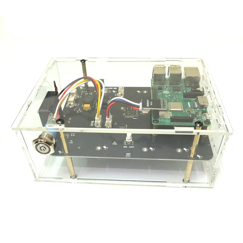 Raspberry Pi 2 3 B+ Plus/3B X830 V2.0 HDD Плата расширения w/Veilig Функция выключения, 3," SATA HDD Opslag модуль B+ Pi 3 Режим B