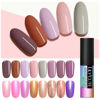 

LILYCUTE 5ml UV Gel Nail Polish Nail Color Soak Off UV Gel Varnish Color Nail Gel Polish DIY Nail Art varnish