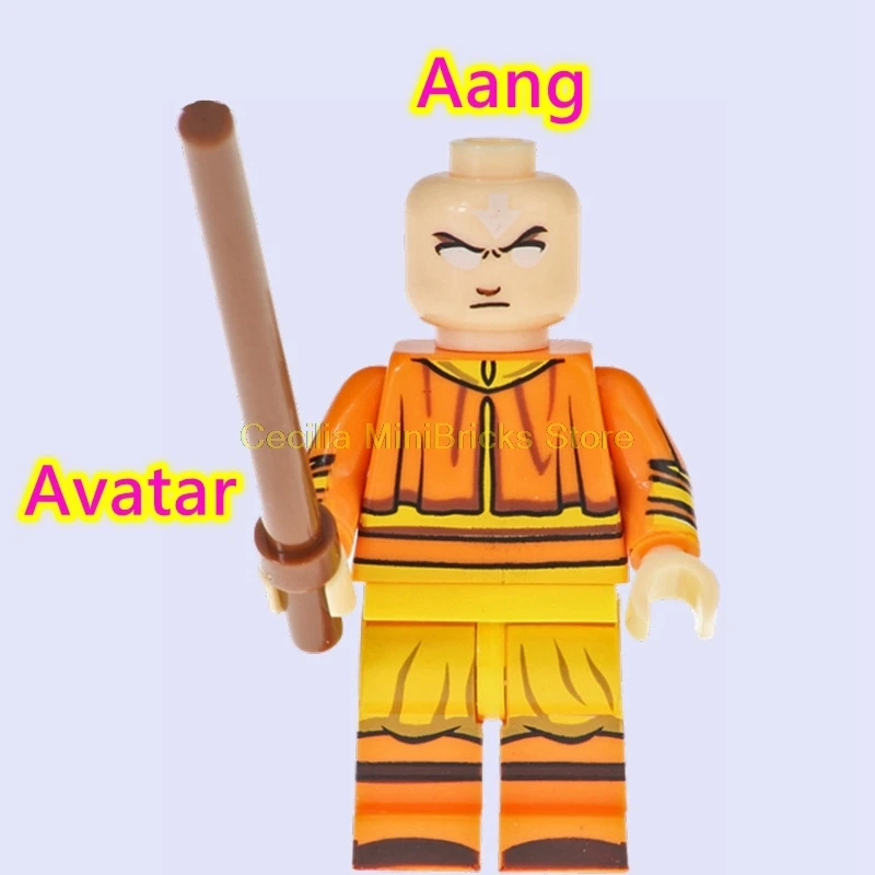 Время приключений с Финном и Джейком Аватар Aang Kamen Rider мультфильм ребенок образование строительные блоки игрушки для детей фильм Marvel - Цвет: Aang