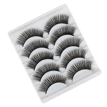 

5 Pairs 3D Faux Mink Hair False Eyelashes 20-25mm Natural/Thick Long Eye Lashes Wispy Makeup Beauty Extension Tools
