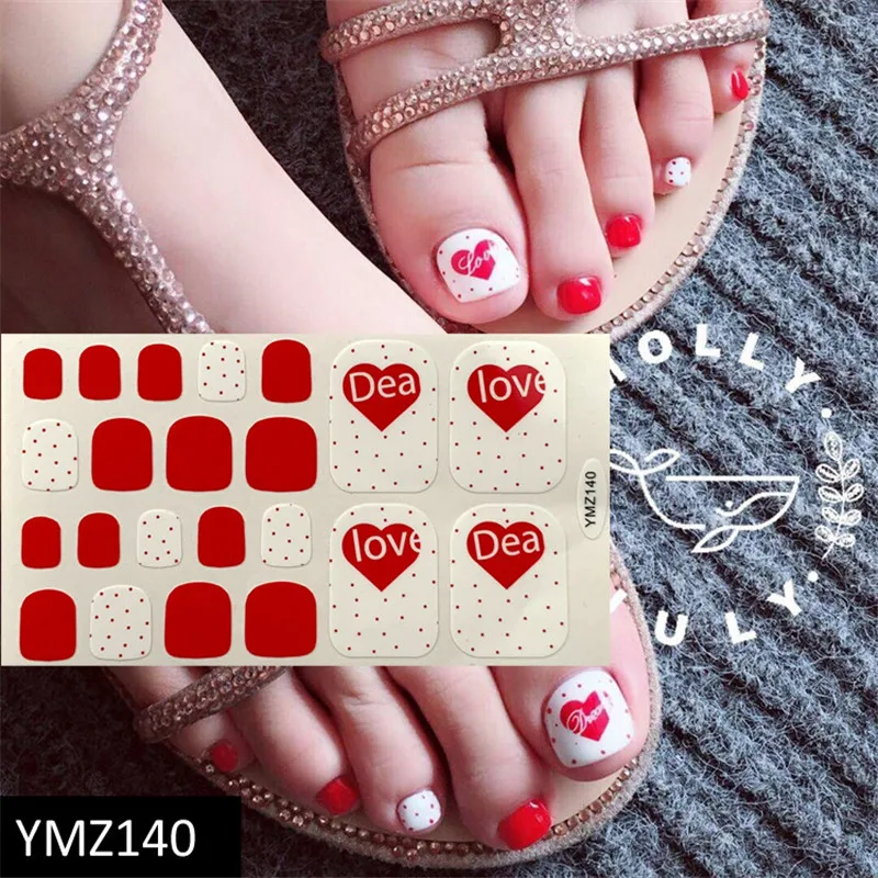 YMZ140 Новинка, 22 стикера/листа, наклейки для ногтей, модные обертывания, художественные наклейки, полное покрытие, клейкие фольга, наклейки для маникюра - Цвет: YMZ140
