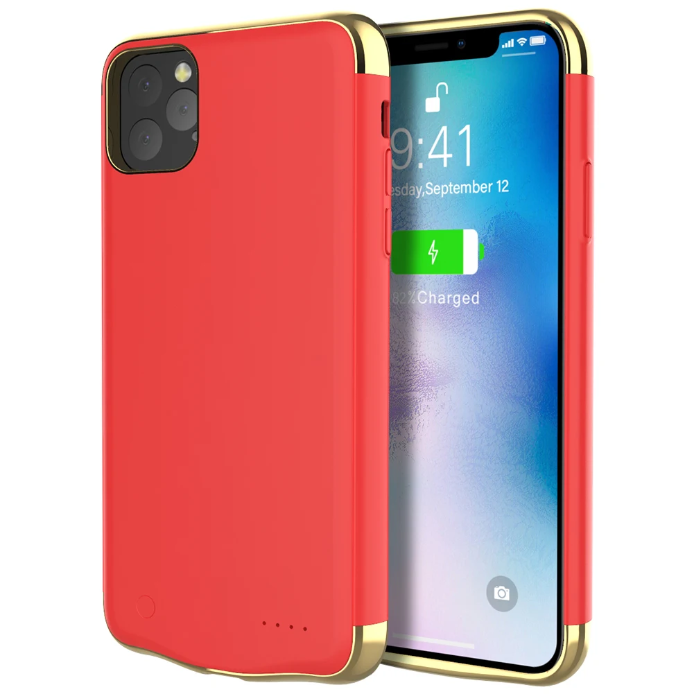 Для iPhone 11 Pro Max 6,5 дюймов 11 6,1 дюймов Чехол для зарядного устройства 6000 мАч Внешняя резервная Зарядка power Bank крышка аккумулятора