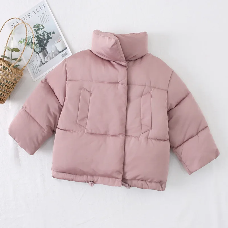 Pink Г. Новая зимняя одежда из хлопка для малышей плотное теплое пуховое пальто детское пальто модная куртка-пуховик для мальчиков и девочек теплое хлопковое пальто - Цвет: Pink