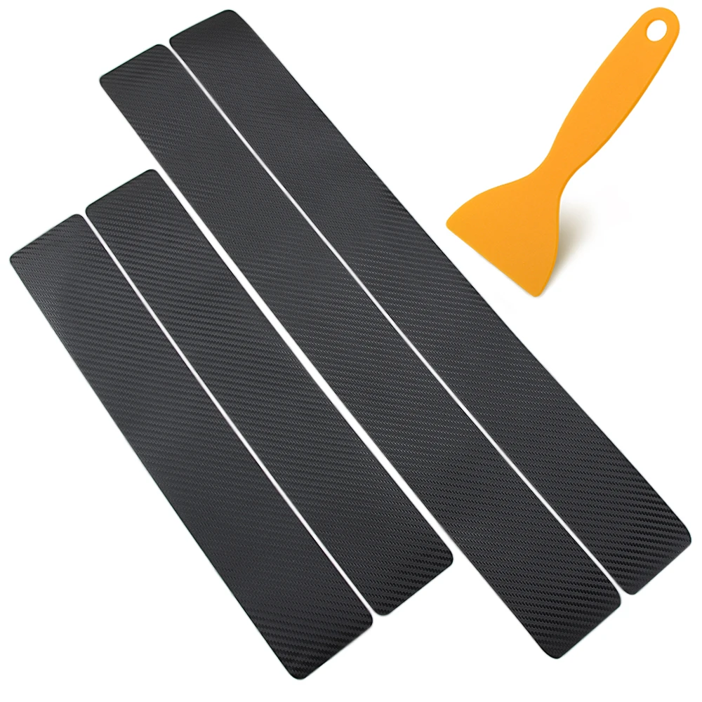 

Carbon Fiber Car Door Sill Guard Sticke for Chevrolet Spark EV Volt Camaro Corvette Captiva chevy silverado