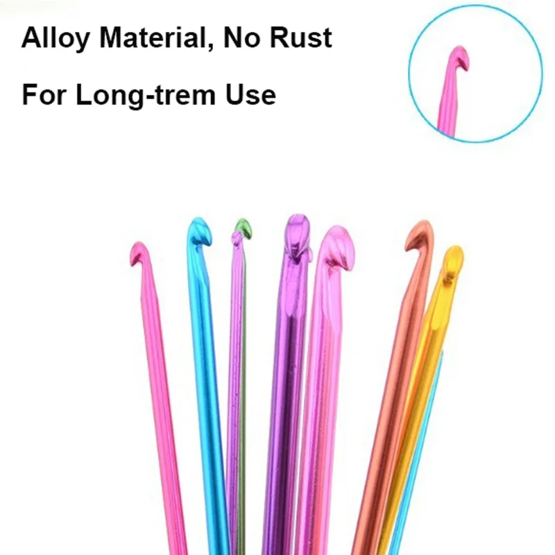 1pcs Stainless Steel Hooks Hand Knitting Needles Sewing Needle for Yarn Crafts Bag Sweater Metal Weave Crochet Needles DIY Tool