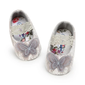 

Baby Girl Sapatos Breathable Lace Floral Pattern Anti-Slip Shoes Casual Sneakers Toddler Soft Soled First Walkers