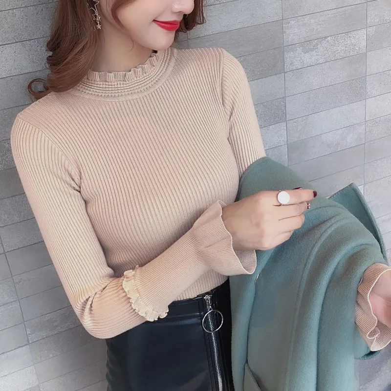 9465 (1 floor I 13 2 floor) 2020 Korean Edition autumn new horn sleeve thickening sweater 32 | Женская одежда