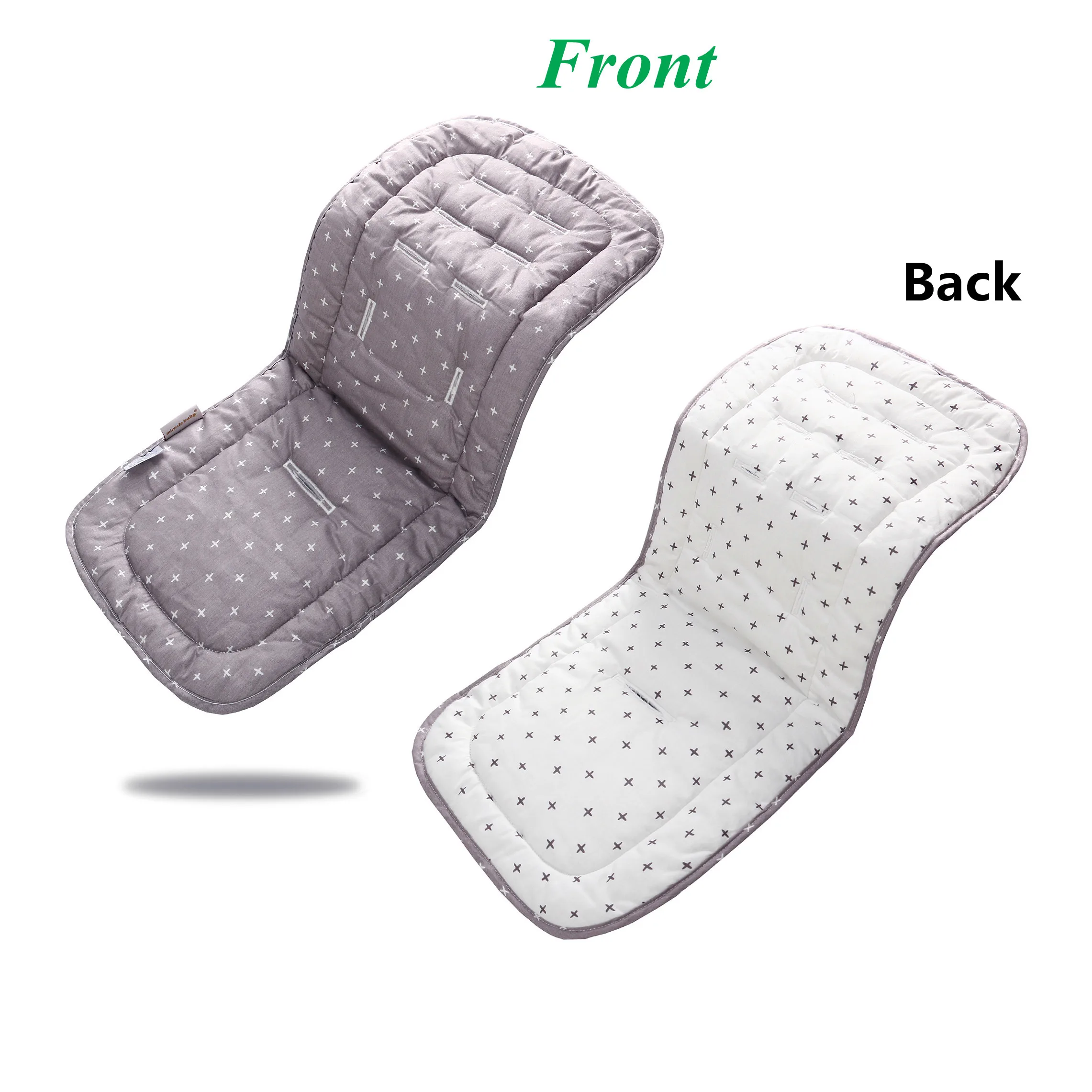 2 sides Cotton Baby Stroller cushion Seat pad Infant Prin Diaper Pad Changing Mat Seat Pad For Unisex Pram Stroller Accessories best stroller for kid and baby Baby Strollers