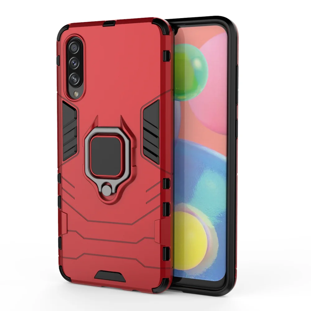 Tigenkey чехол для samsung Galaxy A70S, роскошная задняя крышка с кольцом, противоударный чехол-подставка для samsung Galaxy A70S, чехол - Цвет: red