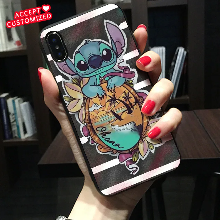 

Lovely Stitch Cover Case for iPhone 6 6S 7 8 Plus 10 X XS Max XR 5 5S SE Samsung Galaxy S8 S9 Plus Note 8 9 Child Gift
