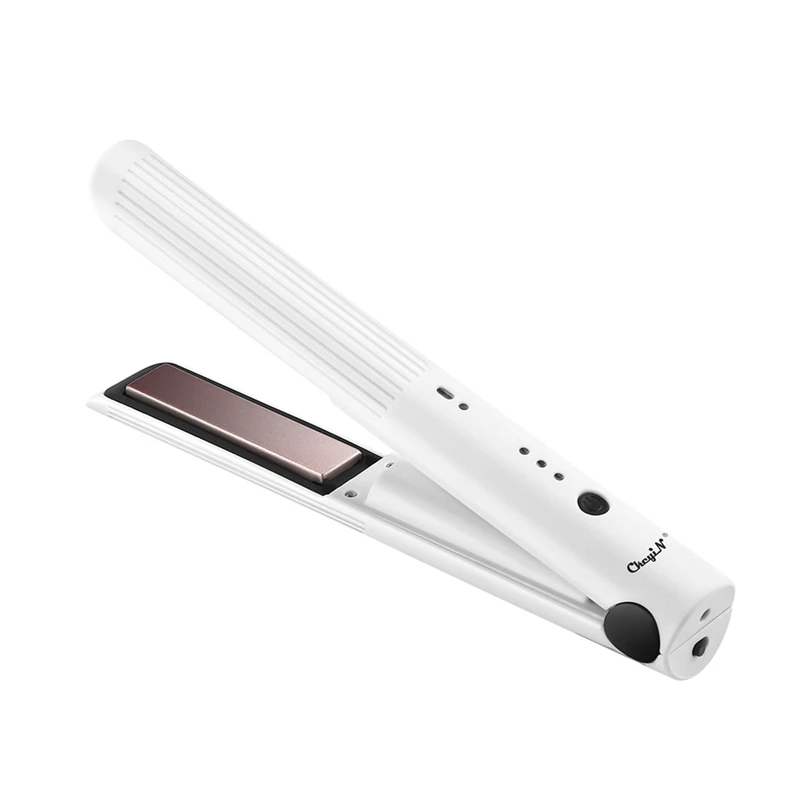 

Portable Hair Straightening Irons Wireless Mini Flat Curling iron USB Rechargeable Hair Curler Straightener Travel Styling Tool