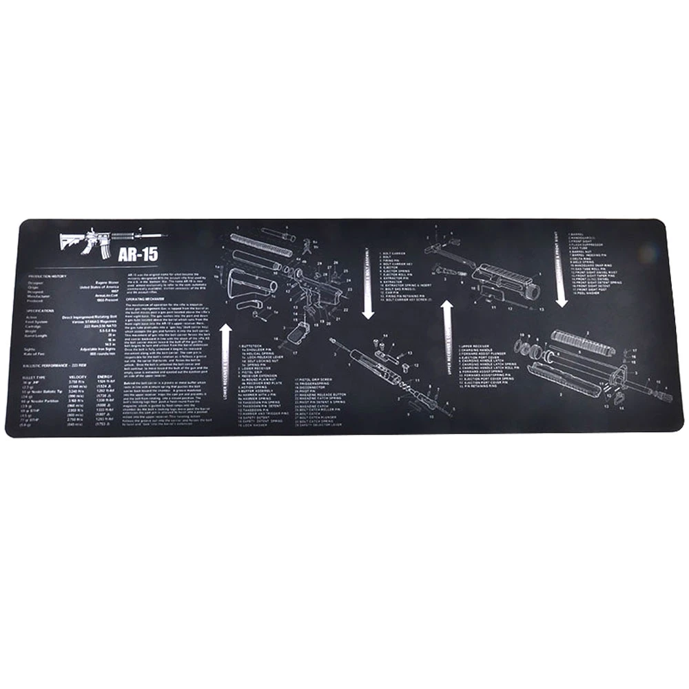 Тактический коврик для чистки ружья, резиновый ковер, водонепроницаемая Нескользящая скамья, схема деталей и инструкции для AK Remington 870 AR15 Airsoft
