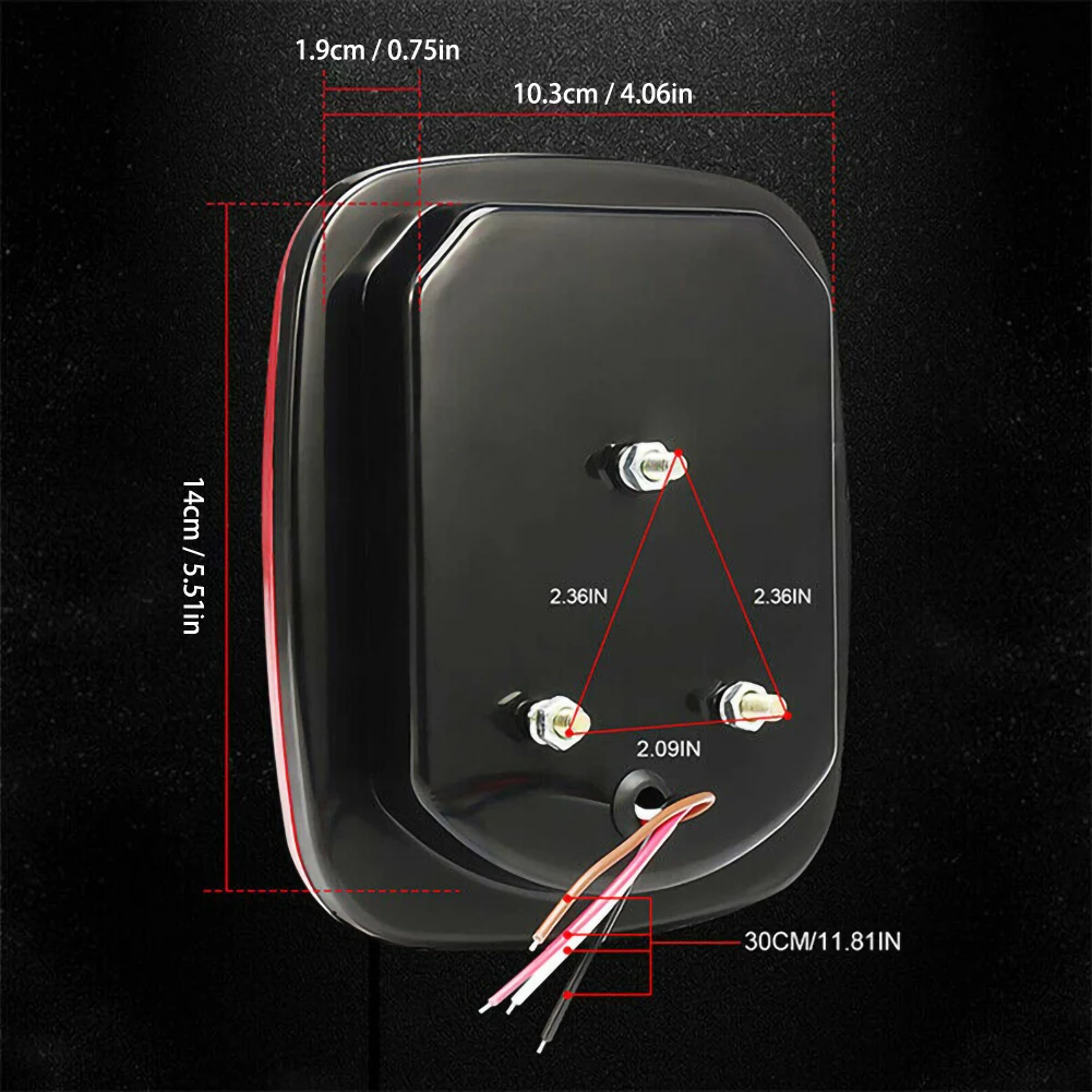 2X квадратный стоп поворот Хвост резервного копирования 16LED габаритный светильник для Jeep Wrangler JK TJ CJ YJ