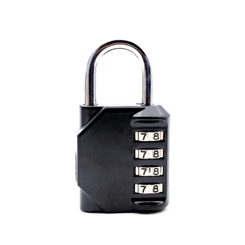 4 Dial Digit Password Combination Padlock Suitcase Luggage Metal Code Lock Big Coded Keyed Anti-Theft Locks