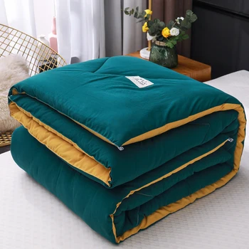 

Super Warm Winter Quilt Super King Size Comforter Blanket Duvet 3-5kg Weight High Quality Thick Blanket Solid Color Down Duvet
