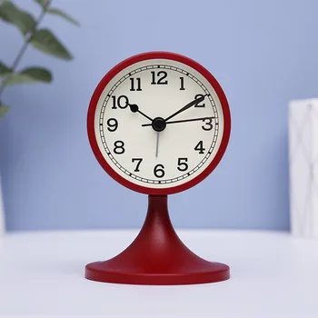 

Vintage Cute Alarm Clock Desk Portable Kids Mute Students Alarm Clock Simple Nordic Small Creative Horloge Clocks BH50AC