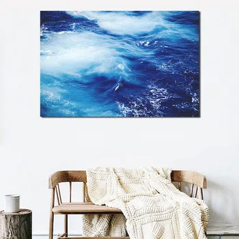 

Blue Sea Ocean Wave Landscape Canvas Posters Prints Wall Art Painting Oil Decorative Picture Modern Living Room Home Decoration