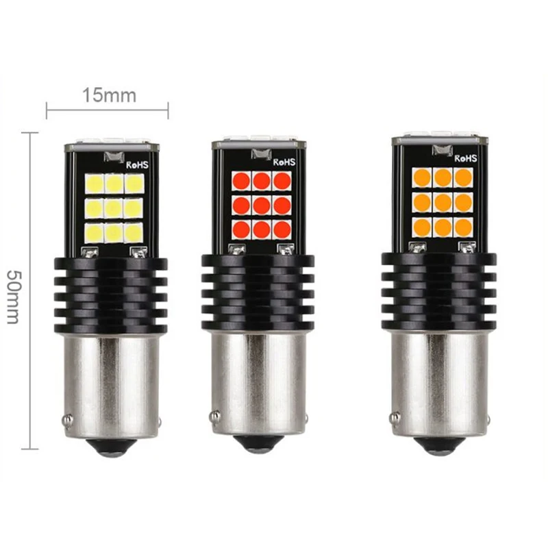 2 шт. 12-24 В TL 3030 24 SMD светодиодный Canbus лампа 1156 1157 7440 7443 без ошибок Авто Вождение светильник сигнал поворота, стоп-сигналы белый красный