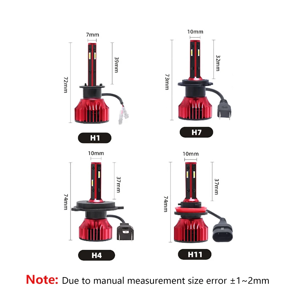AOSHIKE 4 стороны H7 светодиодный Canbus лампа H1 H4 H11 автомобильные лампы для передних фар 56W 8000LM 6500 к авто фары 12V светодиодные лампы не радио Inteference