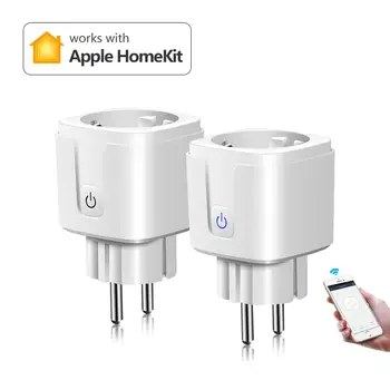

Smart Homekit WIFI Plug Adapter 15A Siri Voice Control Wireless Socket Outlet Work With Apple IOS Homekit APP Smart Home House