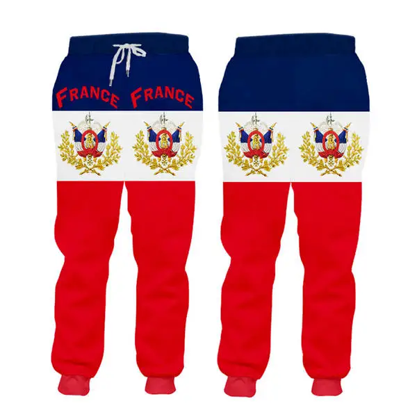 France Flag pants Штаны для бега в чешском стиле для мужчин и женщин, штаны-шаровары, новинка, 3d принт национального флага, спортивные штаны унисекс, повседневные штаны, S-7XL на заказ - Цвет: France Flag pants