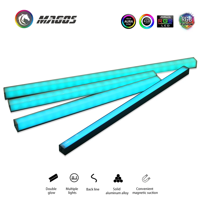 Symphony Chassis Lights Magnetic RGB Strip 40CM Pollution Atmosphere 5V or 12V ASUS AURA SYNC