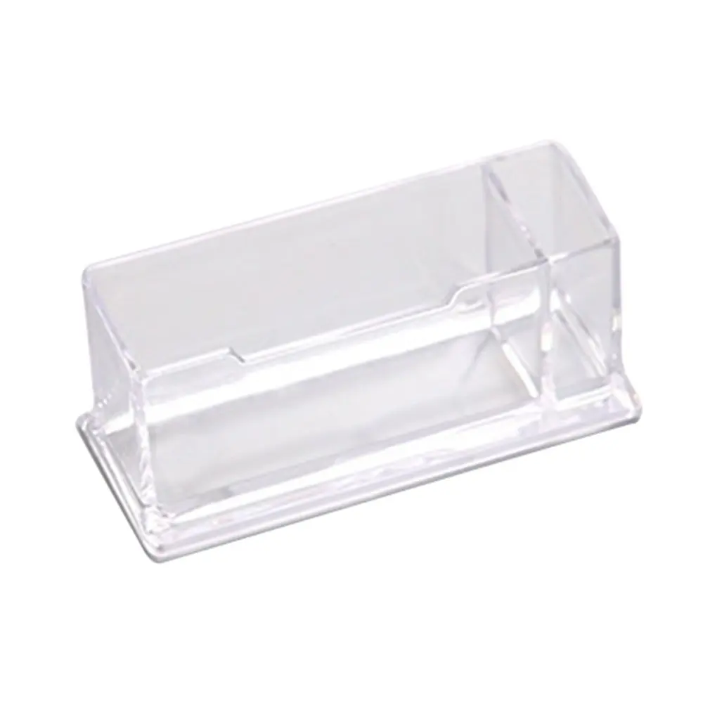 Business Card Holder Display Stand Desk Desktop Countertop Shelf Box With Pen | Канцтовары для офиса и дома