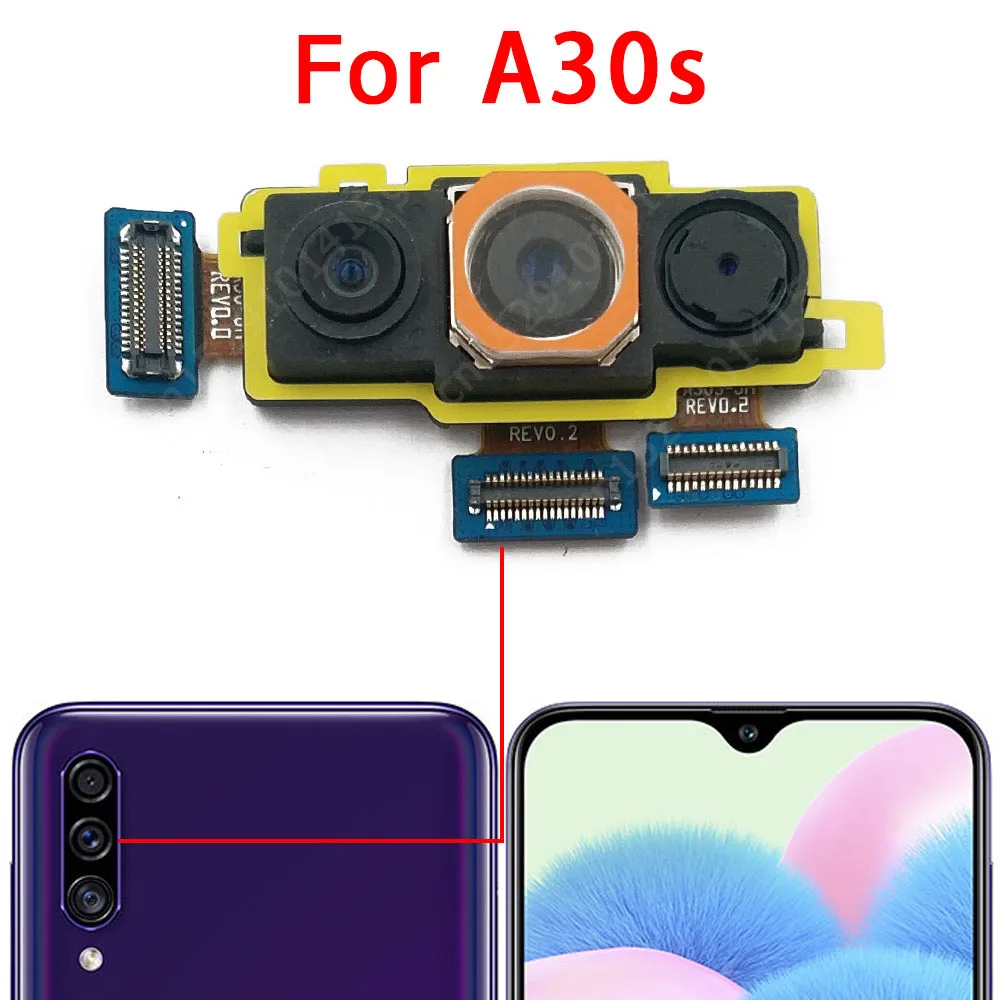 Оригинальная фронтальная и задняя камера для Samsung Galaxy A30s A307 основной фронтальный