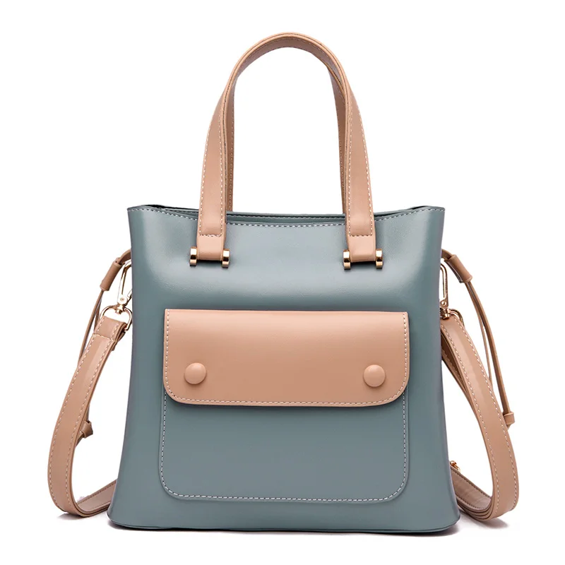 

Fashion Designer Tote Bags For Women 2019 Luxury Leather Big Capacity Shoulder Bag Female Panelled Casual Tote Bolsa Feminina