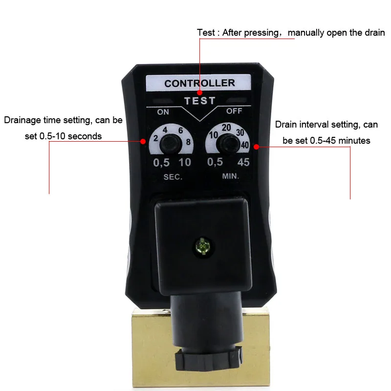 AC 220 V/DC 24V 1/" электронный времени 2 Way воздушный компрессор бак газа автоматический СПУСКНОЙ КЛАПАН