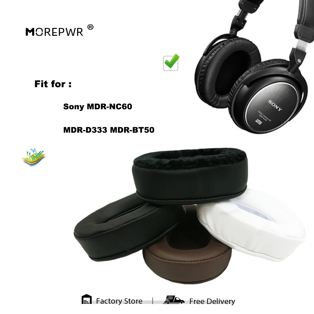 Replacement Ear Pads for Sony MDR-NC60 MDR-D333 MDR-BT50 Headset Parts Leather Cushion Velvet Earmuff Earphone Sleeve Cover |