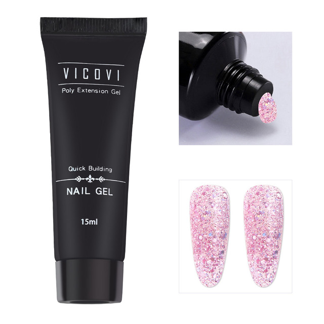 Poly Acrylic Gel Nail Art Extension Quick Building Gum Transparent Jelly Manicure Model Coating Tools Polymer Gift#Y028#