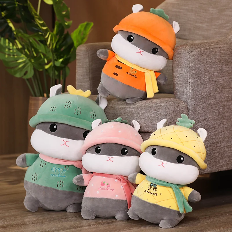 40/60cm Big Size Hamster Plush Toy Soft Stuffed Animal Pillow Cushion