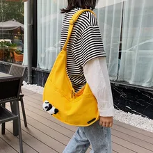 Женская модная трендовая однотонная Большая вместительная Холщовая Сумка, сумка на плечо, сумка-хобо, кошелек, сумка на плечо, женские сумки