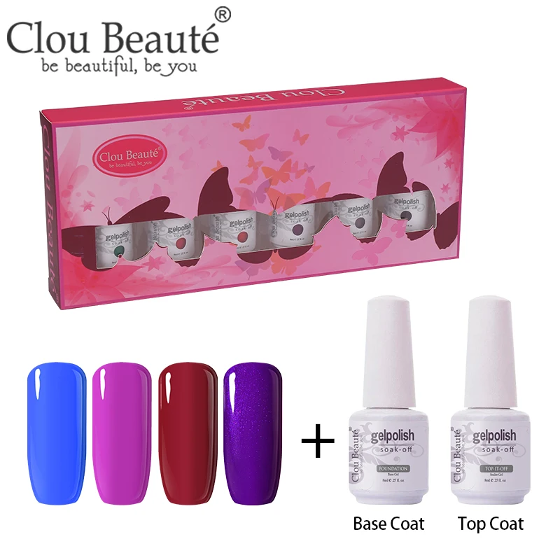 Clou Beaute набор Подарочная коробка из 6 штук Гель-лак для ногтей 85 цветов для ногтей замачиваемый УФ светодиодный маникюрный лак Vernis полуперманентный - Цвет: ZH48