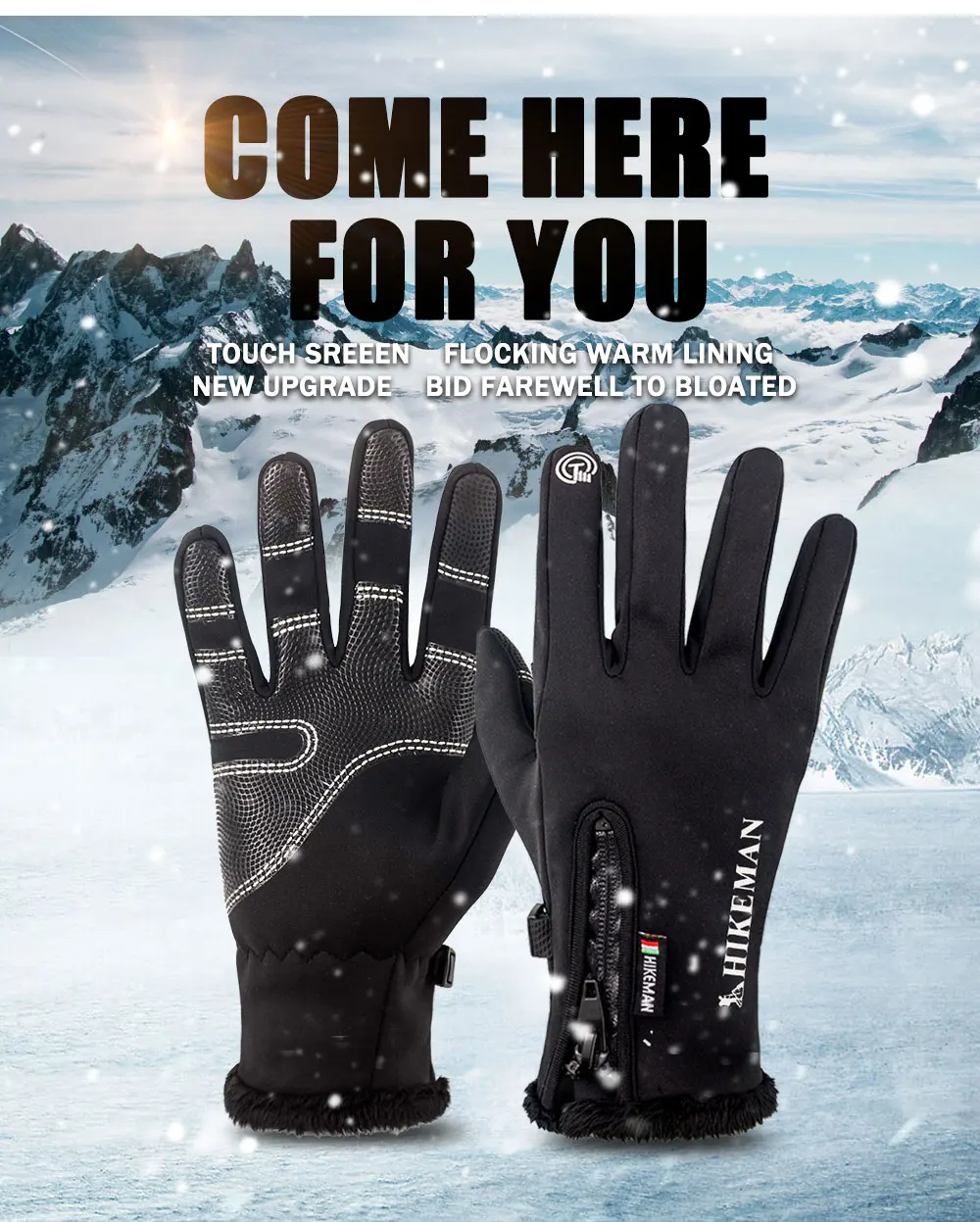 Unisex Waterproof Touch Screen Winter Gloves