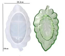 DIY Crystal Silicone Mold - Three-Layer Decorative Fruit and Tea Plate (Leaf 04)