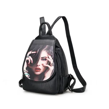 

2020 new pu ladies shoulder bag student leisure backpack school bag backpack
