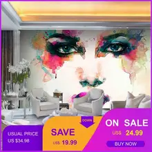 Пользовательские фото обои на заказ 3D Акварельная фигура Обои фреска салон красоты магазин одежды коммерческие уличные обои